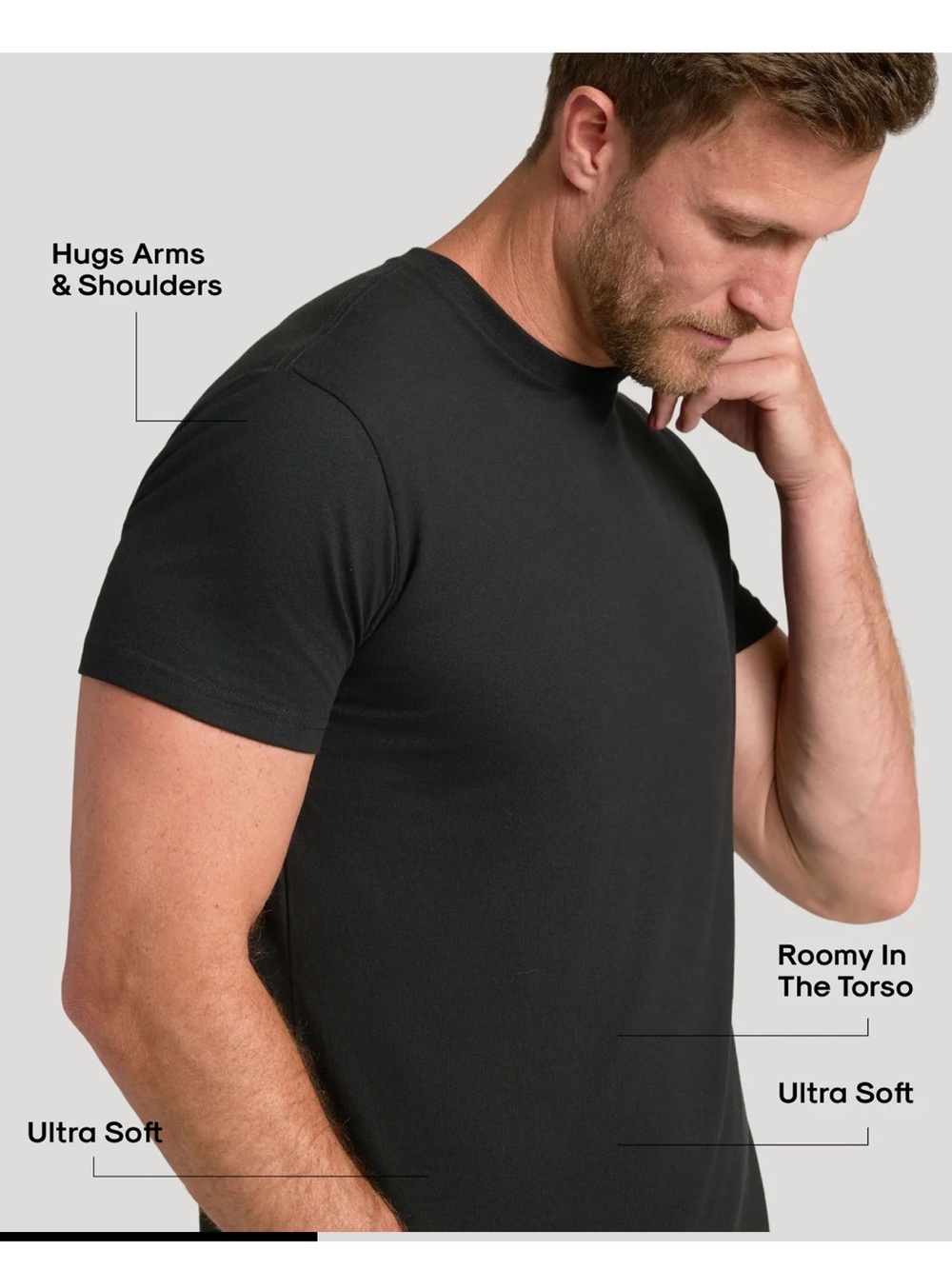 Men's Short Sleeve Crewneck T-Shirt - Bundle of 4